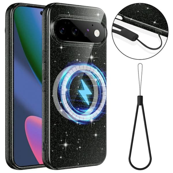 Google Pixel 11 Pro MagSafe Case Glitter - Black