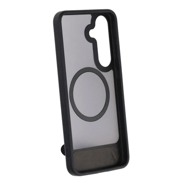 Black Feather Inclined Bracket Magnetic Case - Samsung Galaxy S25 Plus Black