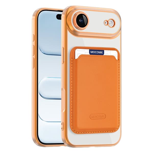 iPhone 17 Air MagSafe Case Detachable Card Holder - Orange