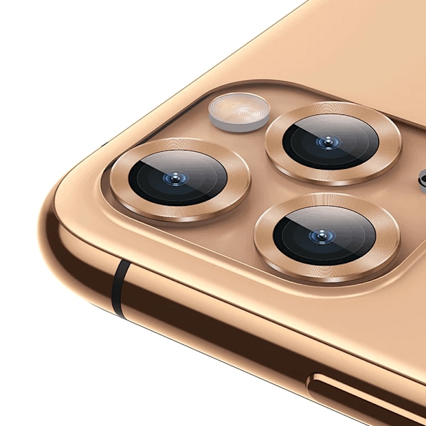 Baseus Alloy Linsskydd för iPhone 11 Pro & 11 Pro Max - Guld