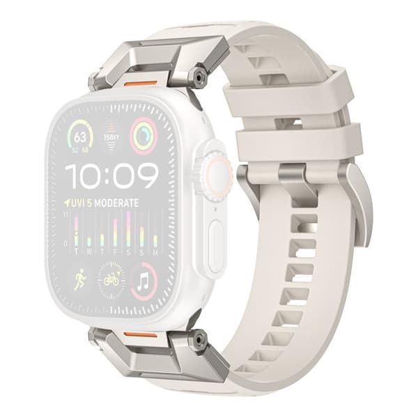 AHASTYLE Apple Watch 49/46/44/42mm Fluororubber Watch Strap - White