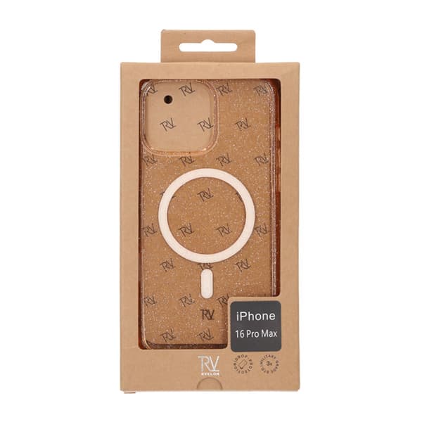 iPhone 16 Pro Max Rvelon TPU Mobile Case with MagSafe - Glitter Gold