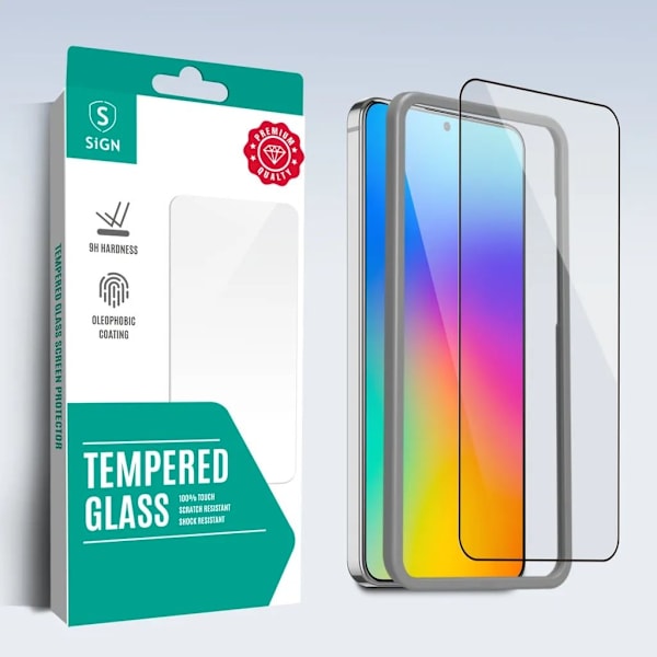 SiGN Full Coverage Screen Protector for Samsung Galaxy S25 Plus with Mounting Frame