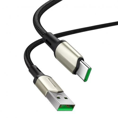 Baseus Cafule Snabbladdningskabel VOOC 30W 5A USB-C 1 m - Svart Svart