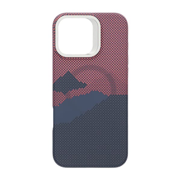 Case Magsafe and stand for iPhone 16 Pro Max - Mountain Red