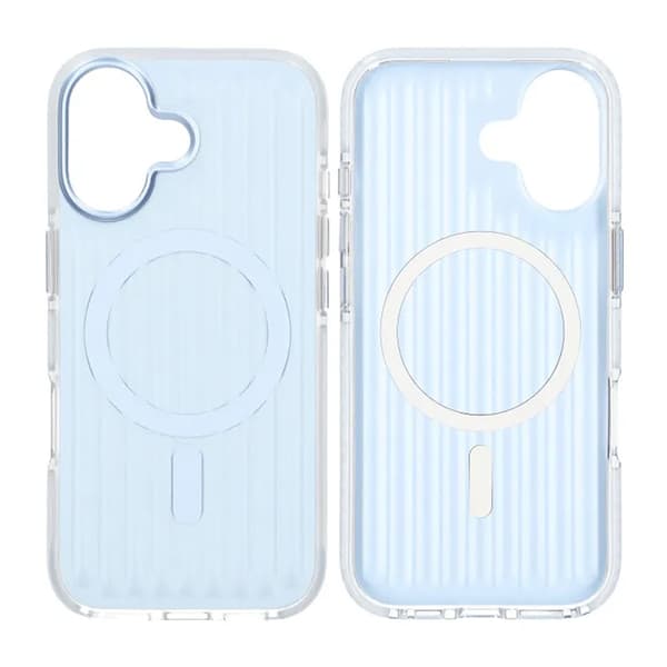 Corrugated Magsafe Mobile Case for iPhone 17 - Blue