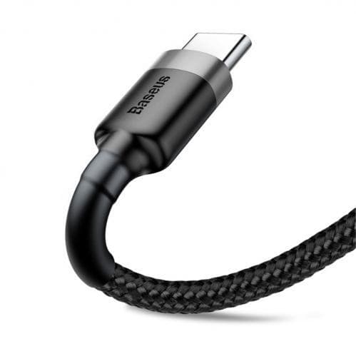 Baseus Cafule USB-C till USB-C, QC 3.0, USB-C PD, 3A 2 m - Grå/Svart Svart