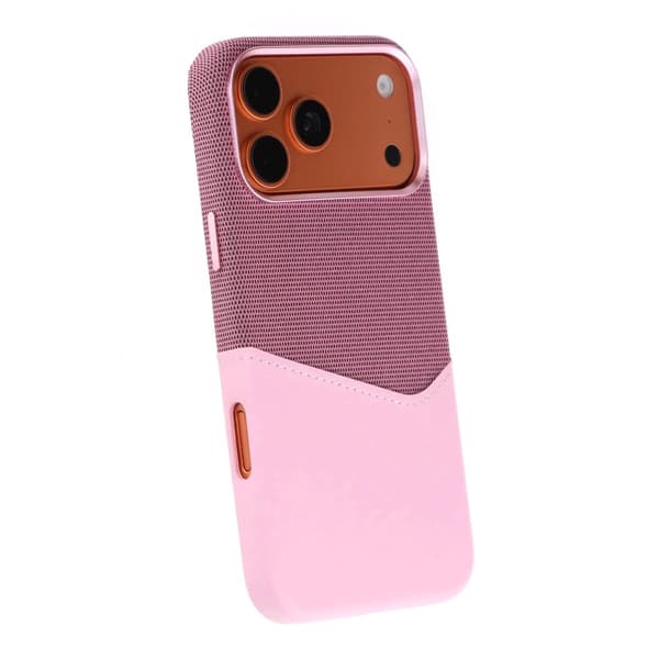 Magnetiskt Mobilskal med Läder Korthållare till iPhone 17 Pro Max och 18 Pro Max - Rosa
