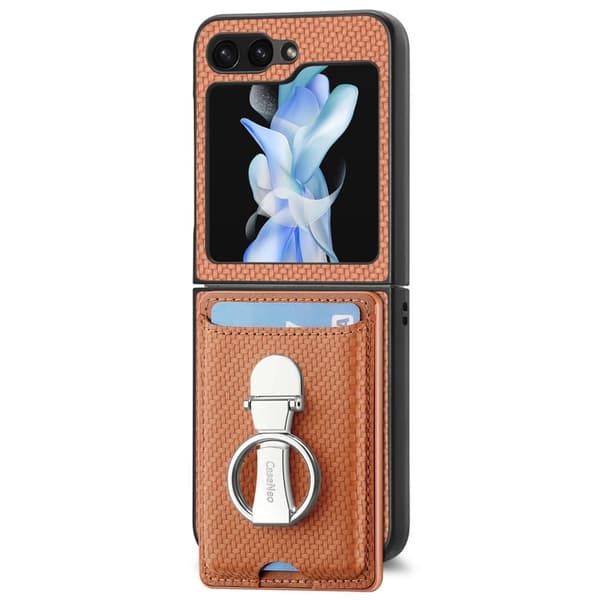 Samsung Galaxy Flip6 / Flip 7 FE Case with Cardholder - Brown
