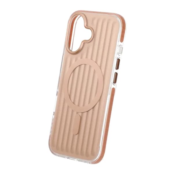 Corrugated Magsafe Mobile Case for iPhone 17 - Gold