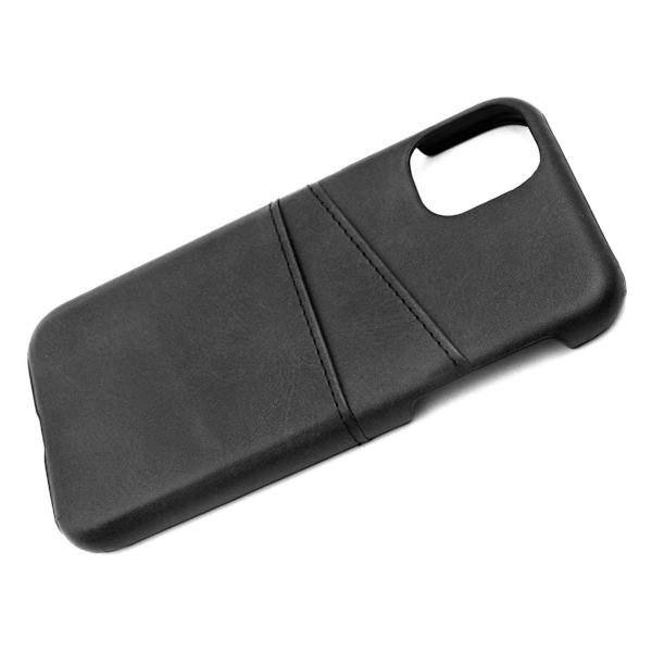 Mobilskal Läder med Kortfack iPhone 11 - Svart