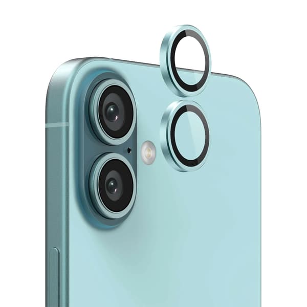 iPhone 16 and 16 Plus Camera Lens with Metal Frame - Green