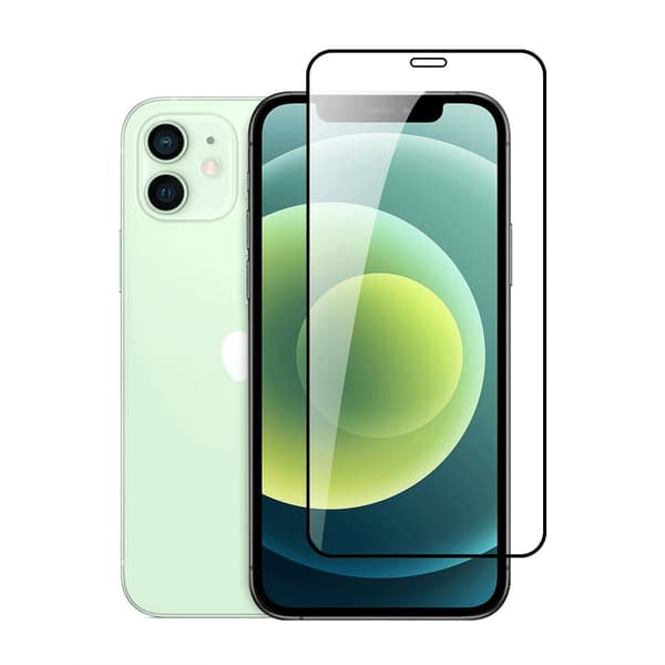 Skärmskydd iPhone 12 Mini - 3D Härdat Glas Svart (miljö)