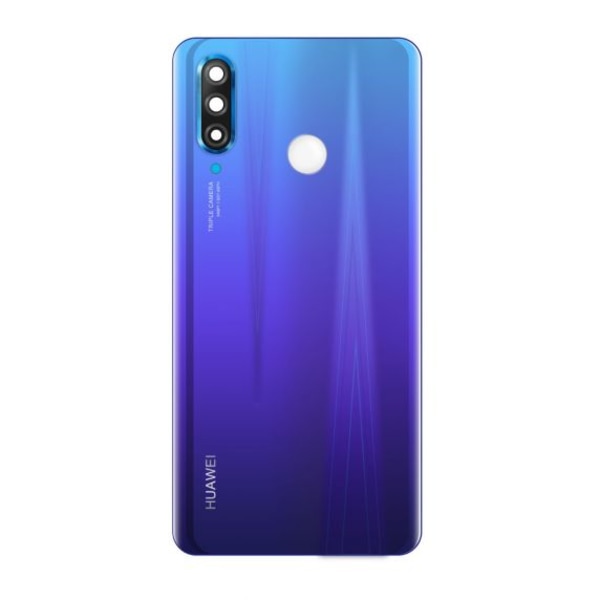 Huawei P30 Lite Baksida/Batterilucka med tejp - Aurora Blå