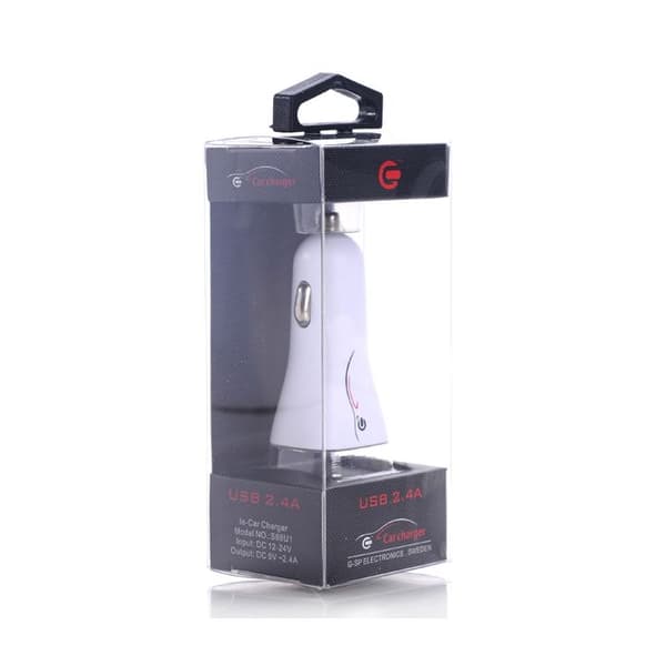 Sign 5V/2,4A (12W) Billaddare Universal - Vit Svart