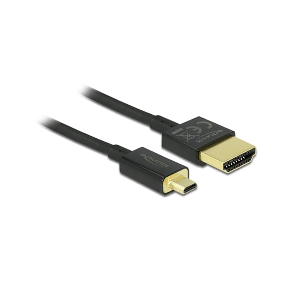 Delock High Speed HDMI to Micro HDMI Cable with Ethernet 3D 4K, 2m