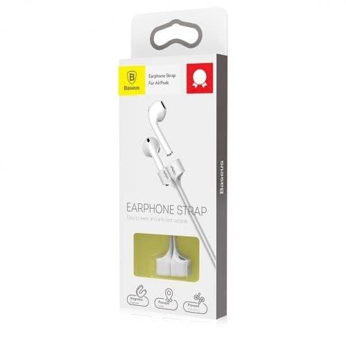 Baseus Earphone Strap för AirPods - Vit Svart