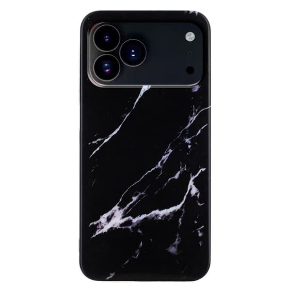 Case with Marble Pattern Print iPhone 18 Pro, iPhone 17 Pro - Black