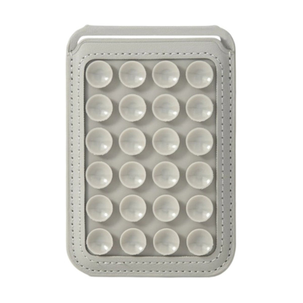 Foldable Suction Cup Phone Stand & Card Holder Gray