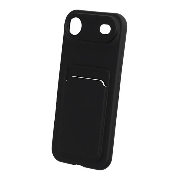 Silicone Case with Card Holder iPhone Air - Black