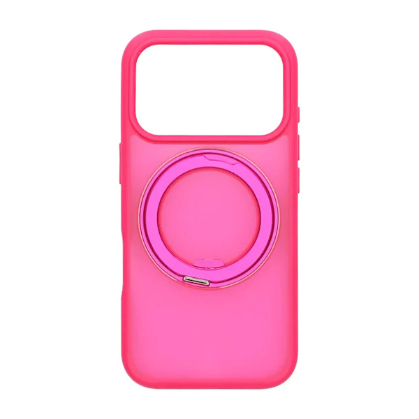 Mobilskal Roterande Magnet Stativ för iPhone 17 Pro - Röd