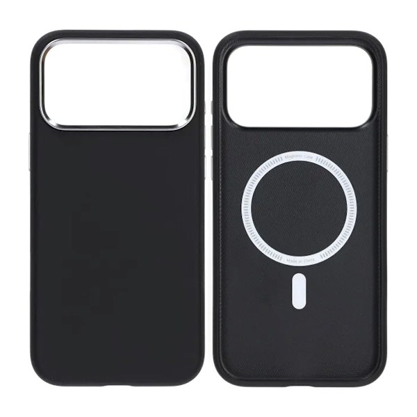 Mobile Case for iPhone 17 Pro Max - Camera Protection Black PU Leather