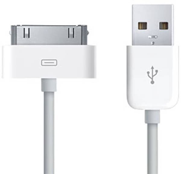 iPhone 4 & 4s laddningssladd - 1.5m Svart