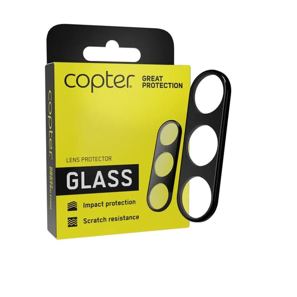 Copter iPhone 16 / 16 Plus Exoglass Lens Linsskydd Svart