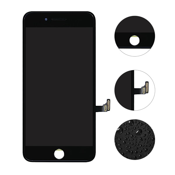 iPhone 8 Plus LCD Skärm Refurbished - Svart