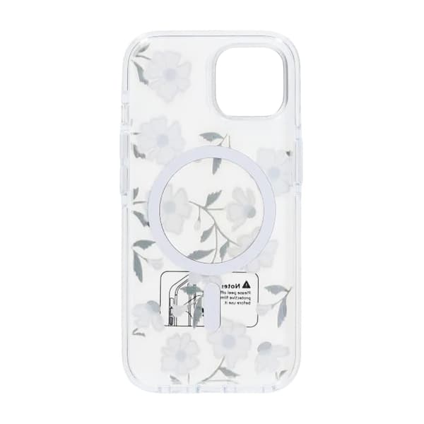 Case Magsafe for iPhone 15 - Transparent flowers and twigs