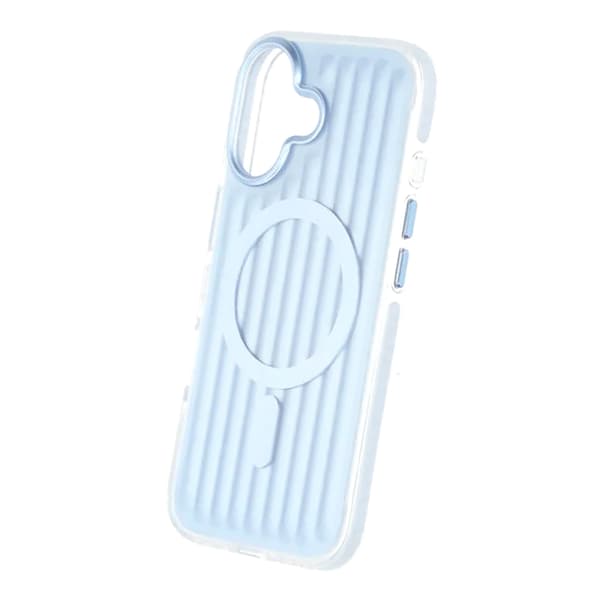 Corrugated Magsafe Mobile Case for iPhone 17 - Blue