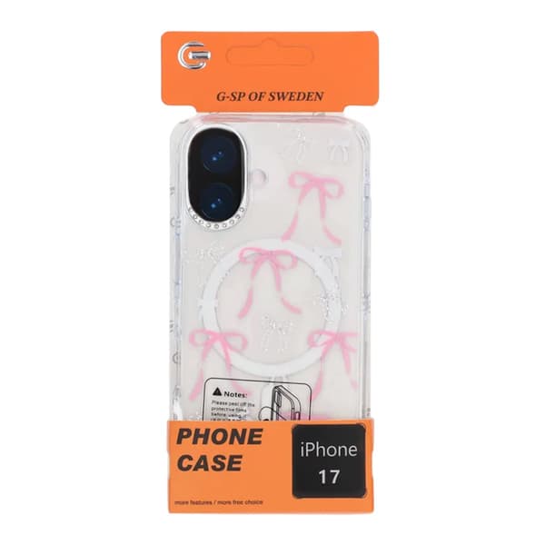 Mobile case Magsafe for iPhone 17 - Transparent with bow