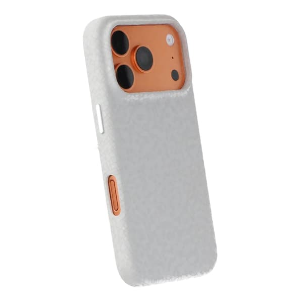 Crystal Grain Full Wrap Magnetic PU Leather Case For iPhone 17 Pro/18 Pro White