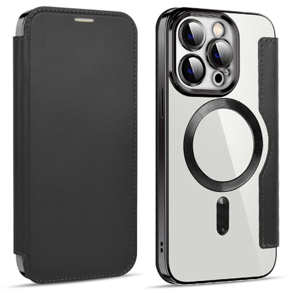iPhone 14 Pro Wallet Cover MagSafe RFID Blocking - Black