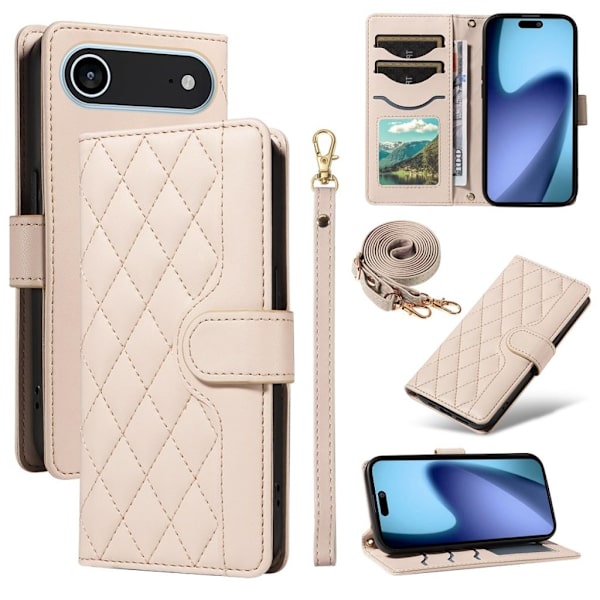 iPhone Air Wallet Cover with strap - Beige