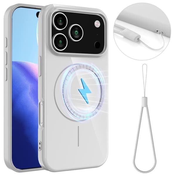 iPhone 18 Pro/17 Pro MagSafe Case with Carrying Strap - White