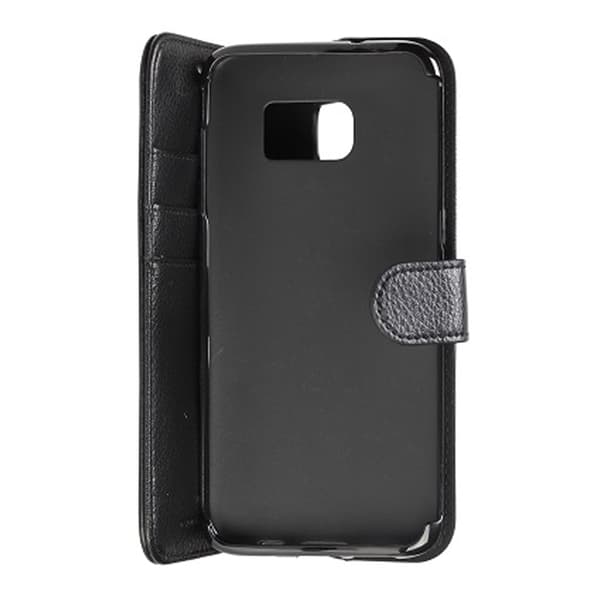Samsung S7 Edge Wallet Case Leather with Stand - Black