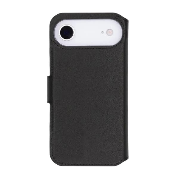 Rvelon Wallet Case Genuine Leather for iPhone Air - Black