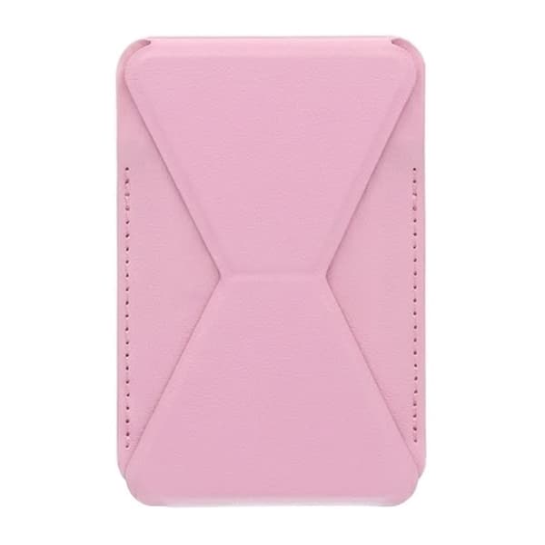 Foldable Ultra Thin Magnetic Cardholder Phone Kickstand Dark Pink
