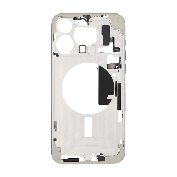 iPhone 15 Pro Max Mittenram med smådelar OEM - Titanvit
