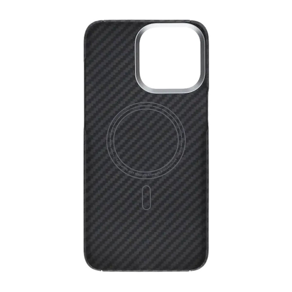 Kevlar Woven Magnetic Case - iPhone 15 Pro Max Black Thick Weave