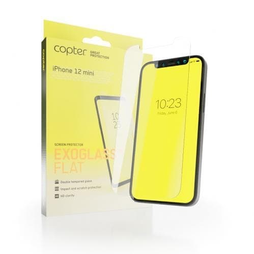 Copter Exoglass Skärmskydd för iPhone 12 Mini 5.4" Svart