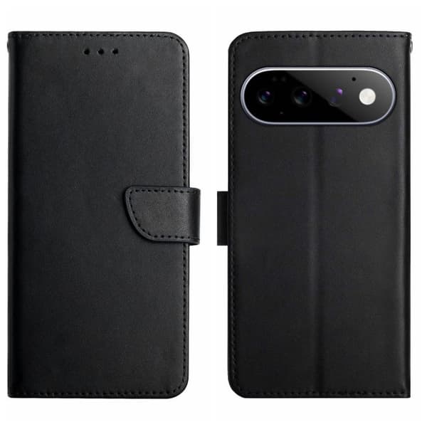 Google Pixel 11 Pro XL Leather Wallet Cover Stand - Black