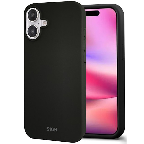 SiGN Liquid Silicone Case for iPhone 16 - Black