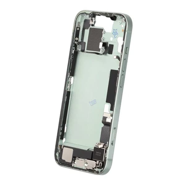 Middle frame with small parts for iPhone 15 - Green OEM