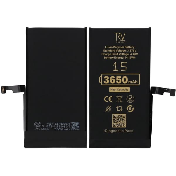 RV Battery iPhone 15 3650mAh Diagnostic Pass High