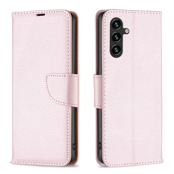 Samsung Galaxy A35 5G Wallet Cover Litchi PU-leather - Gray