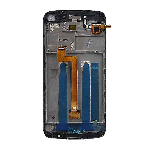 Alcatel One Idol 3 Skärm med LCD Display med Ram - Svart
