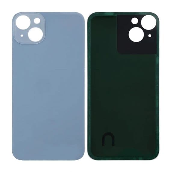 iPhone 14 Plus Baksida Glas med lins samt tejp - Blå Svart