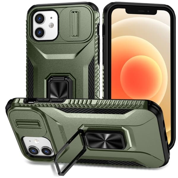 iPhone 12 / 12 Pro Case with Stand - Green